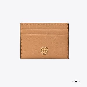 Tory Burch Robinson Card Case- cardamom color